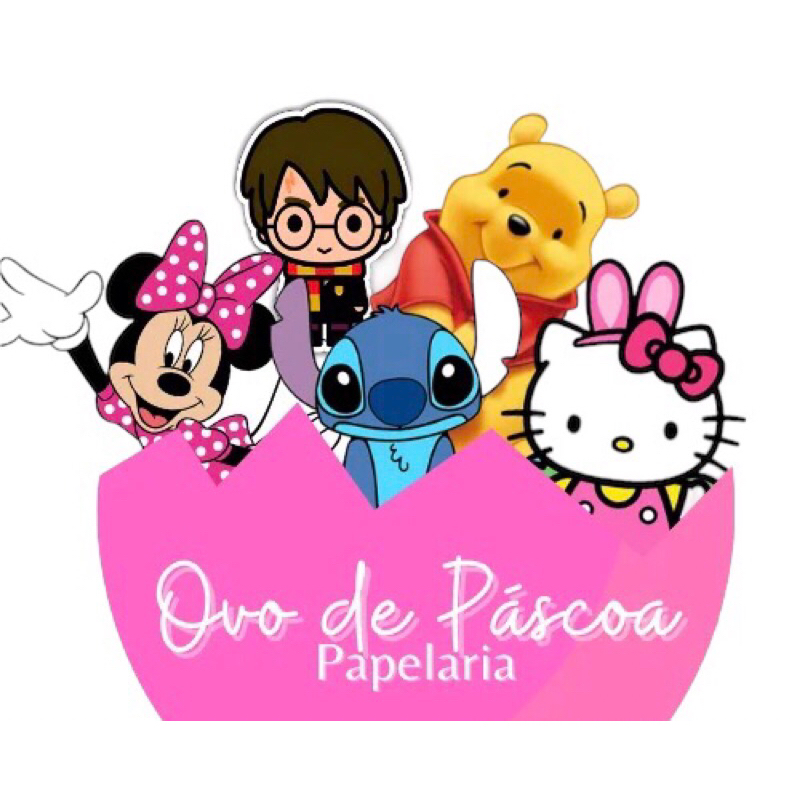 Lançamento - Ovo de Páscoa Surpresa Papelaria - Personagens - Papelaria