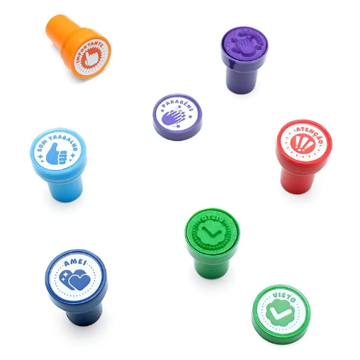 CARIMBO PEDAGÓGICO AUTOTINTADO LEO&LEO - 6 UNIDADES