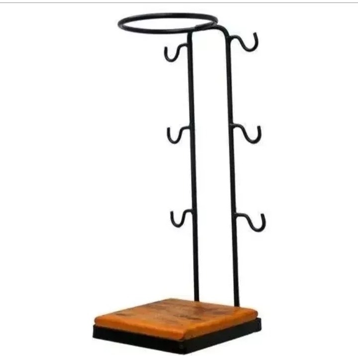 Mancebo De Café Rustico / Suporte Para Coador De Café Em Ferro E Madeira em Oferta na Shopee