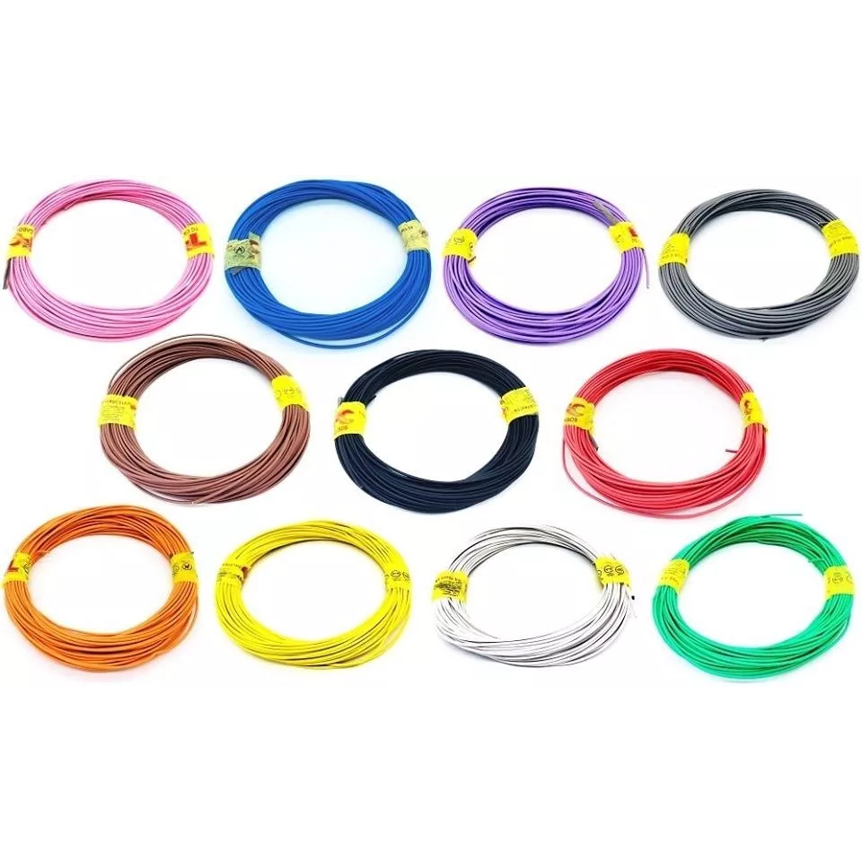 Fio Cabinho Flexível Cobre Espessura Reduzida 1,00mm Rolos Com 25 Metros Varias Cores TC CHICOTES
