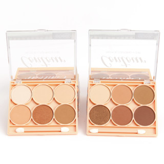 Paleta de Contorno 6 Cores Matte em Pó Compacto Pigmentado Pincel Sombra Ruby Maquiagem Rose Febella em Oferta na Shopee