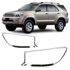 Par Aro Moldura Farol Hilux Sw4 2009 2010 2011 Cromado