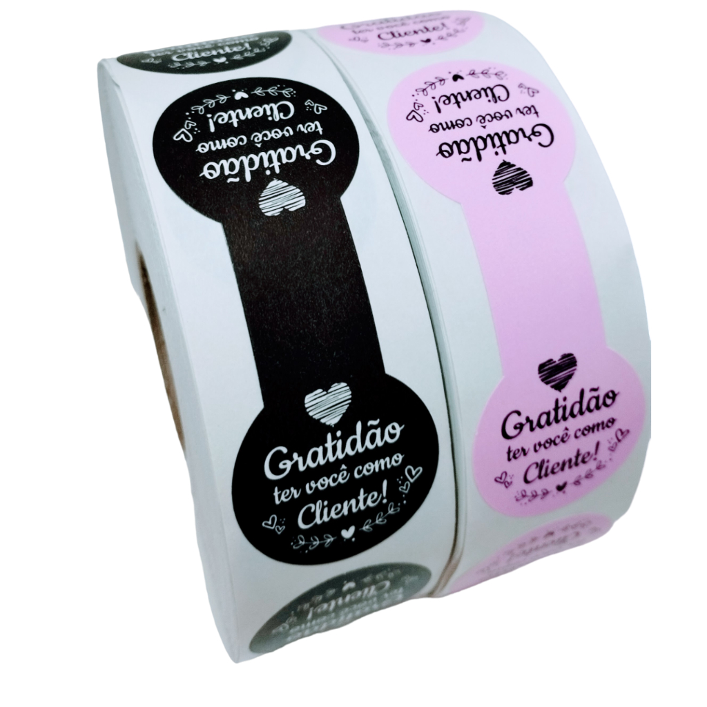 Lacres Adesivos Para Sacos e Sacolas Gratidão ter você como Cliente Entregas Delivery Medida 8x3cm em Oferta na Shopee