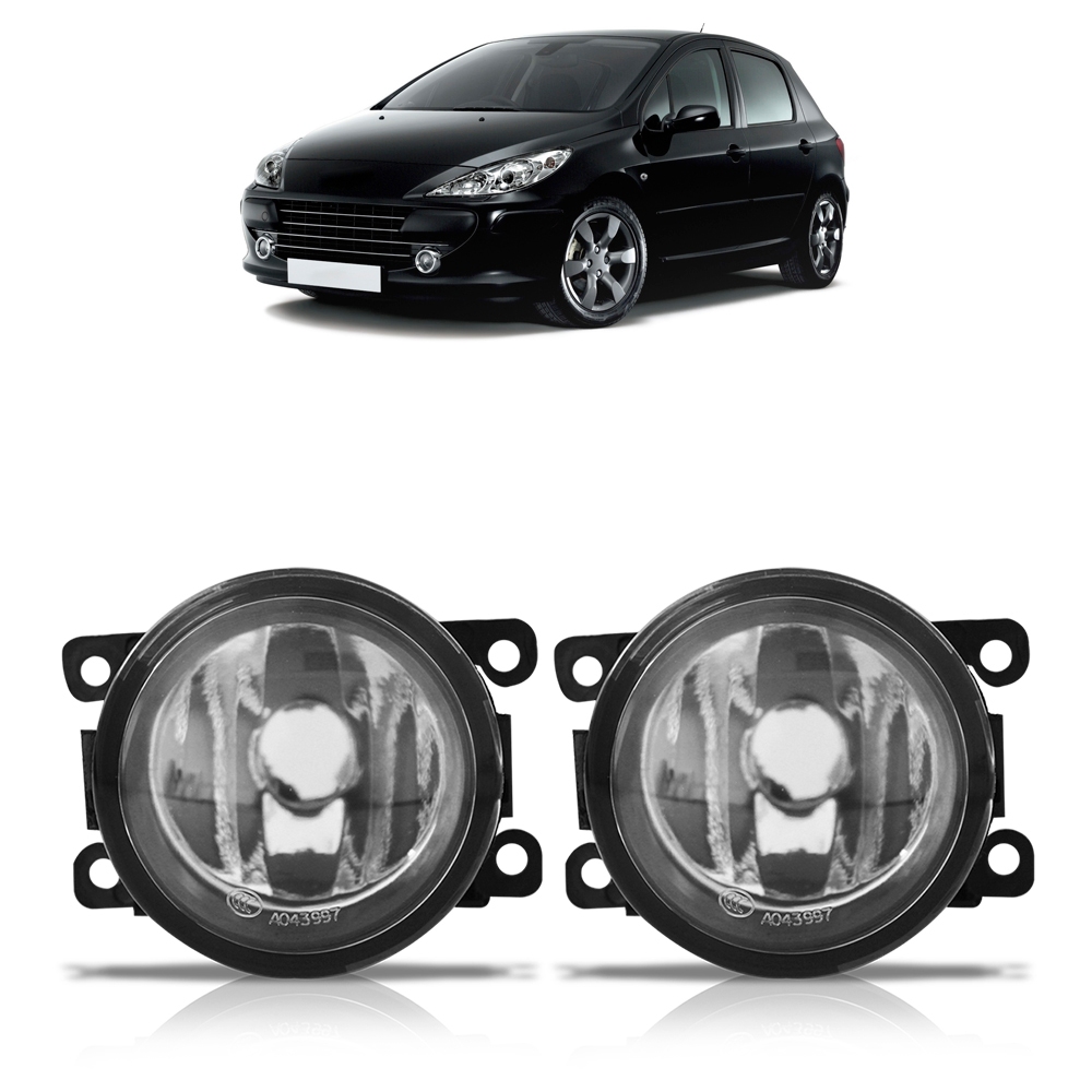 Par Farol Milha Auxiliar 307 2006 2007 2008 2009 2010 Lente Lisa Vidro Foco Manual em Oferta na Shopee