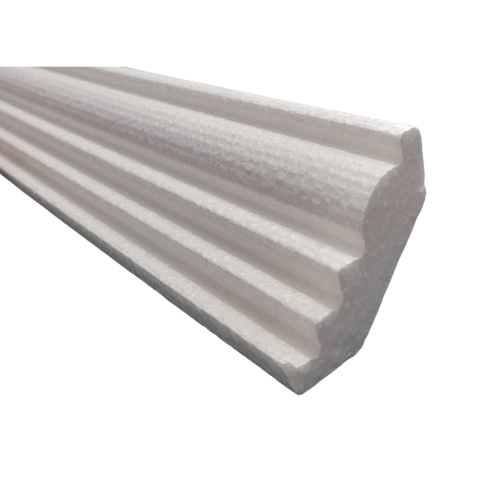 Moldura Teto Isopor eps Sanca Roda Forro roda teto Kit 10, Mts melhor que gesso Hobbyart Molduras - PP 7 3D