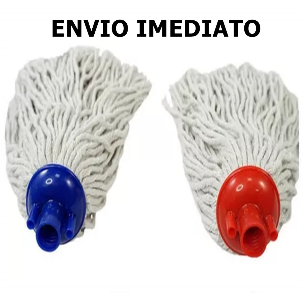Refil Mop Esfregão Úmido Rosca Universal Algodão