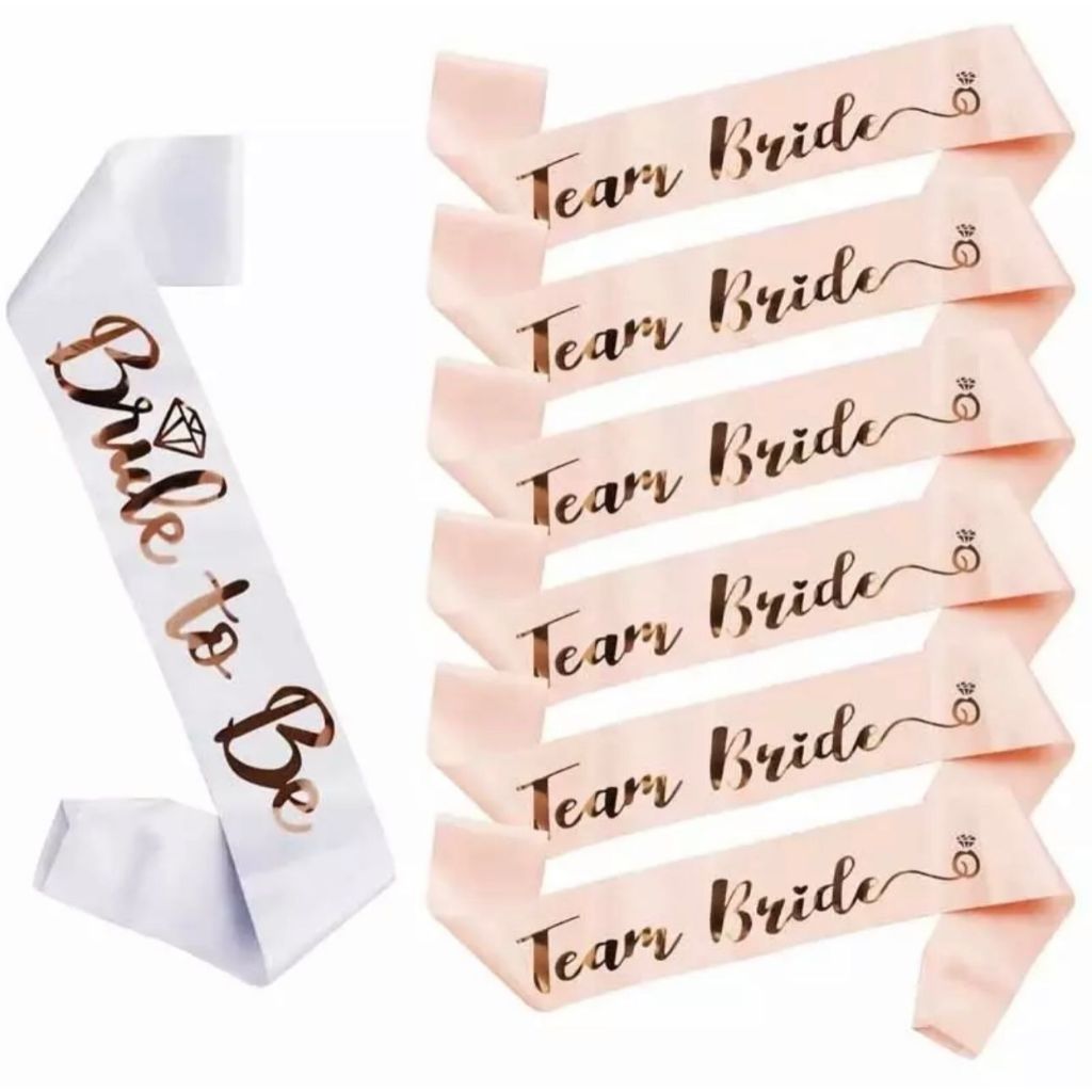 Kit 10 Faixas Team Bride Despedida de Solteiro - 1 BRIDE 9 TEAM BRIDE
