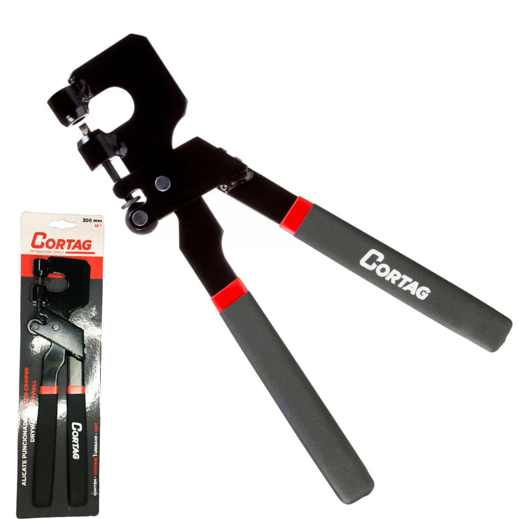 Alicate Puncionador De Perfil Para Drywall 12 Polegada - Cortag em Oferta na Shopee