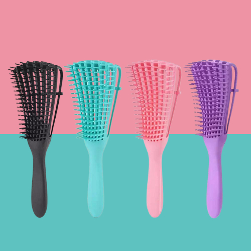 Kit 30 Escova de Cabelo Polvo Cacho Pente Polvo Cores Vivas