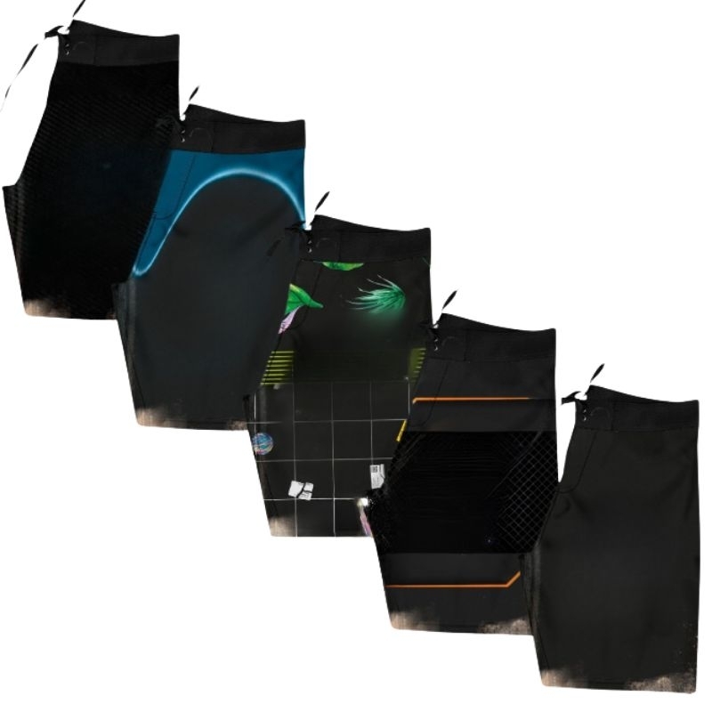 Kit com 7 Bermudas de Surf Masculina em Elastano para Adultos – Conforto Absoluto, Secagem Rápida e Estampas Modernas