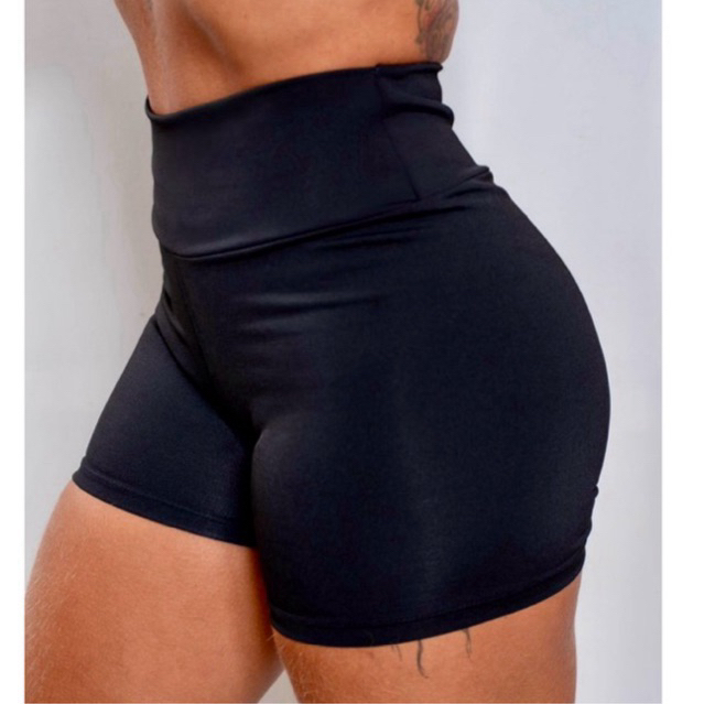 short suplex zero transparência para treino ou casual academia