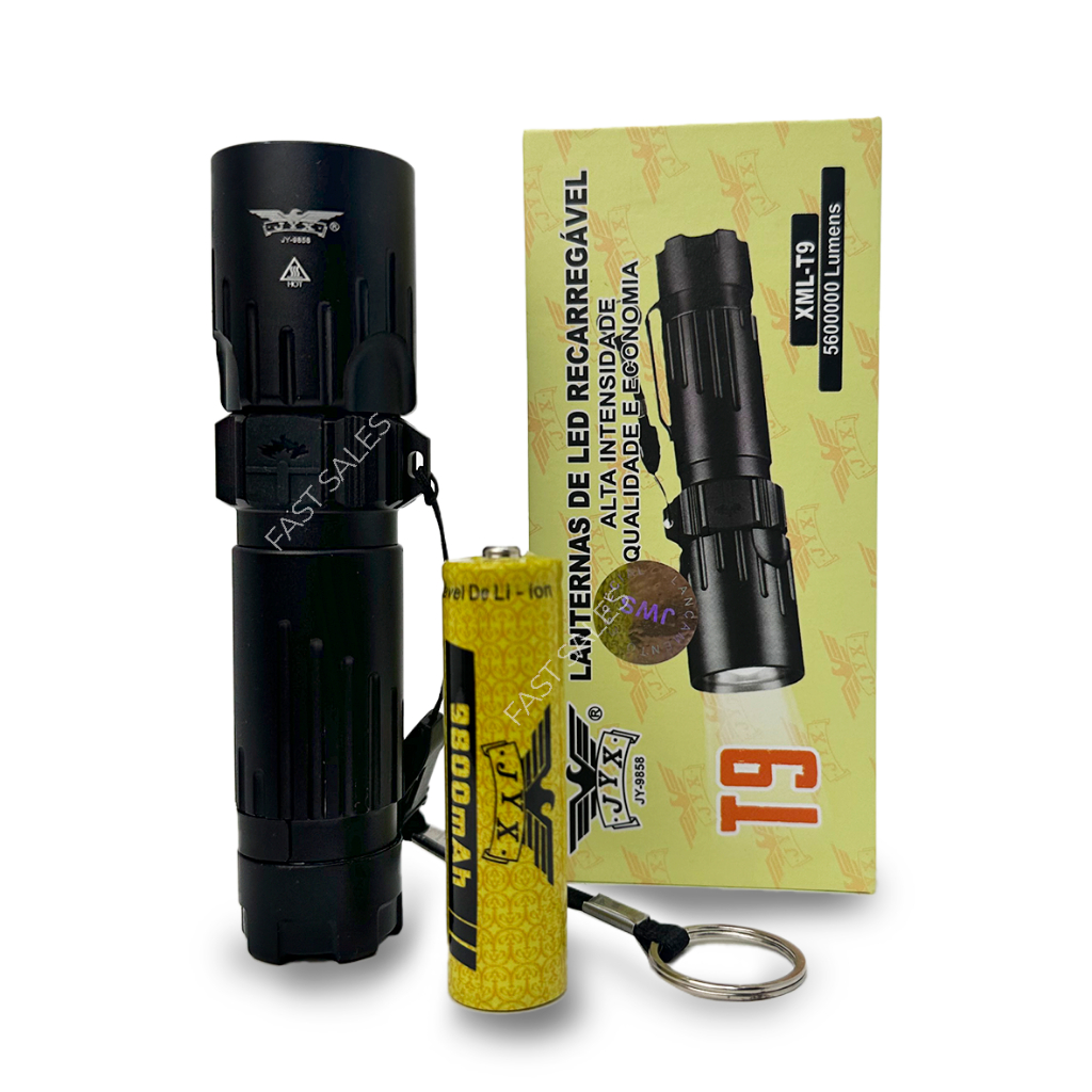 Lanterna De Led Recarregável Alta Potencia Police 3 Modos Police X