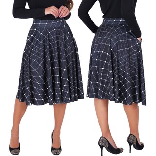 Saia Godê Plissada Moda Evangelica Sublimada em Oferta na Shopee