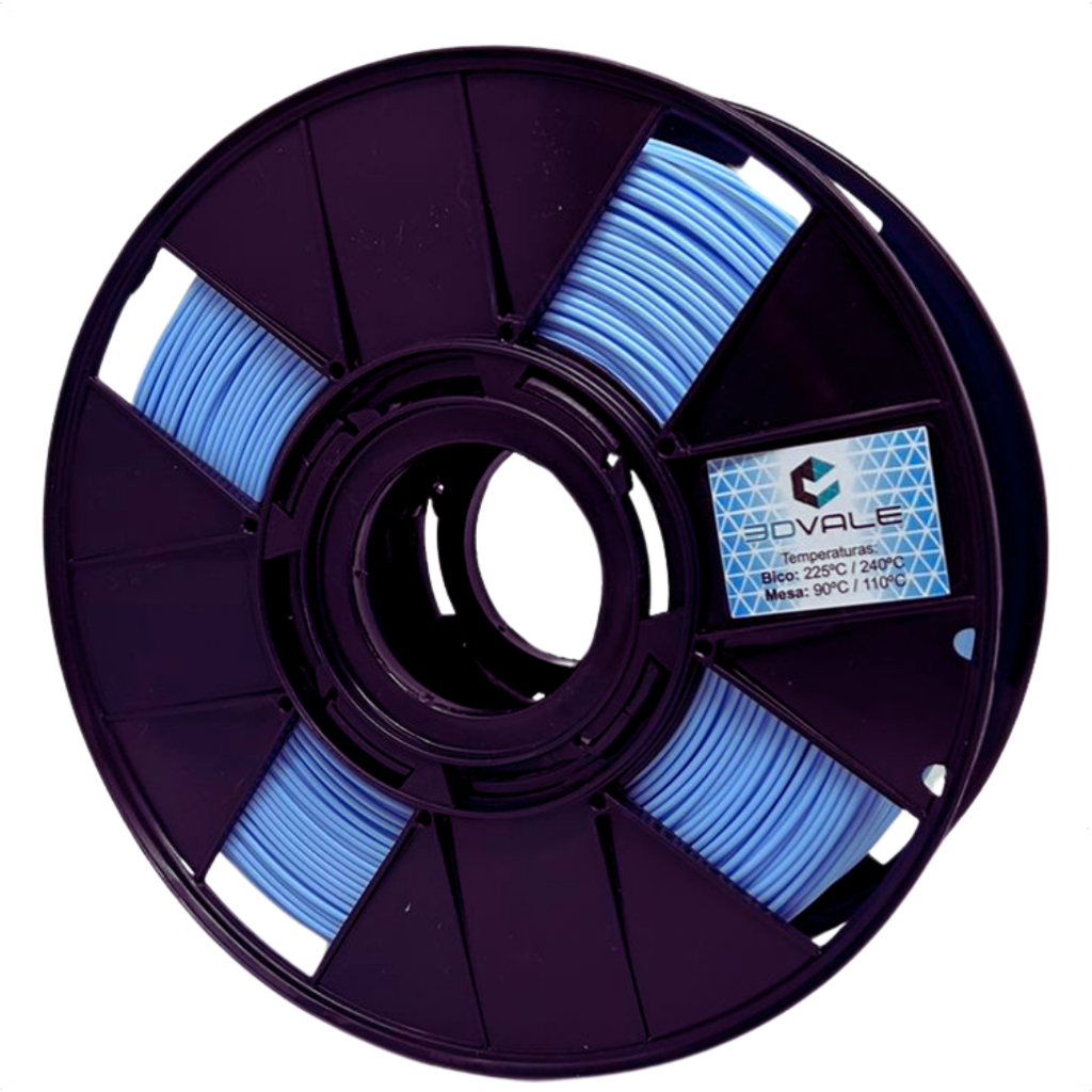 1kg De Filamento PLA 3dvale Azul Bebê Para Impressora 3d