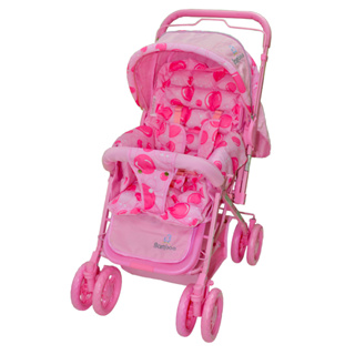 Carrinho Bebê Passeio Menina Menino Reclinável  Berço Alça Reversível com Mosquiteiro Rosa+Bolsa em Oferta na Shopee
