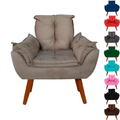Poltrona Cadeira Decorativa Opalla Para Escritório e Recepção Rosê Gold ,Tiffany, Cinza Varias Cores