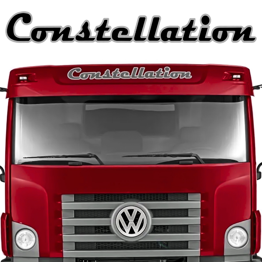 Adesivo Automotivo Autocolante Faixa Adesiva Teto Constellation Frontal Tapa Sol Testeira Cinza