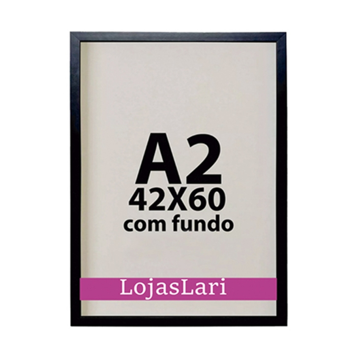 Moldura Quadro A2 42x60cm  Poste Certificado 42x60cm Sem Acetato em Oferta na Shopee