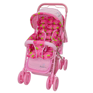Carrinho Bebê Passeio Menina Menino Reclinável  Berço Alça Reversível com Mosquiteiro Pink + Bolsa em Oferta na Shopee