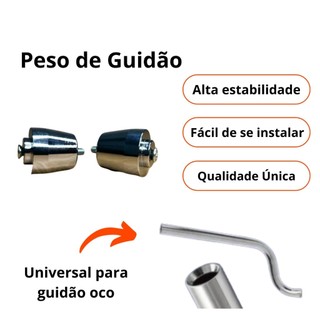 par de peso de guidão pezinho cromado pcx 150 160 titan