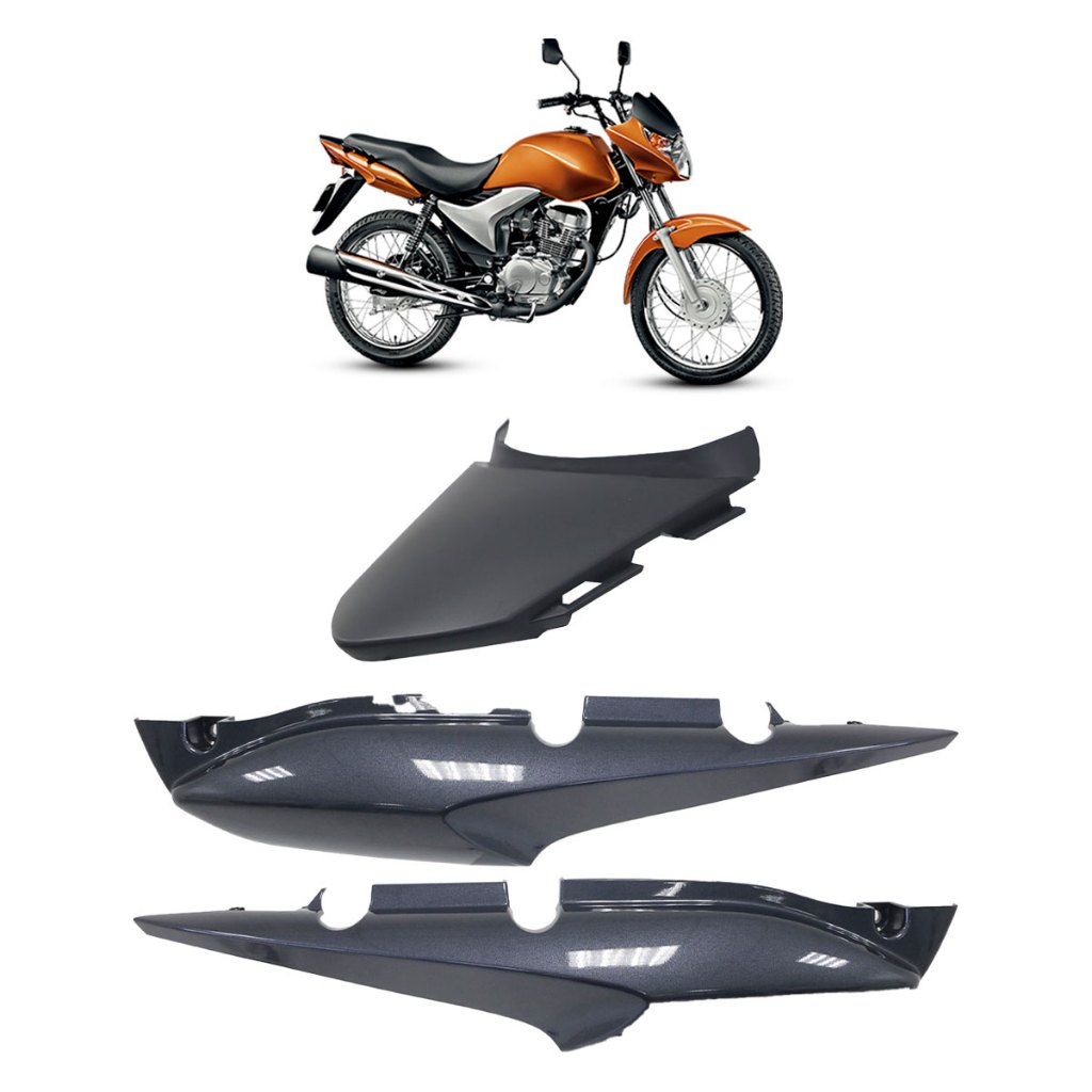 Kit Rabeta Traseira CG 150 Titan Mix 2009 2010 2011 2012 2013 Liso 3 Peças - Spare Parts and Accessories for Vehicles