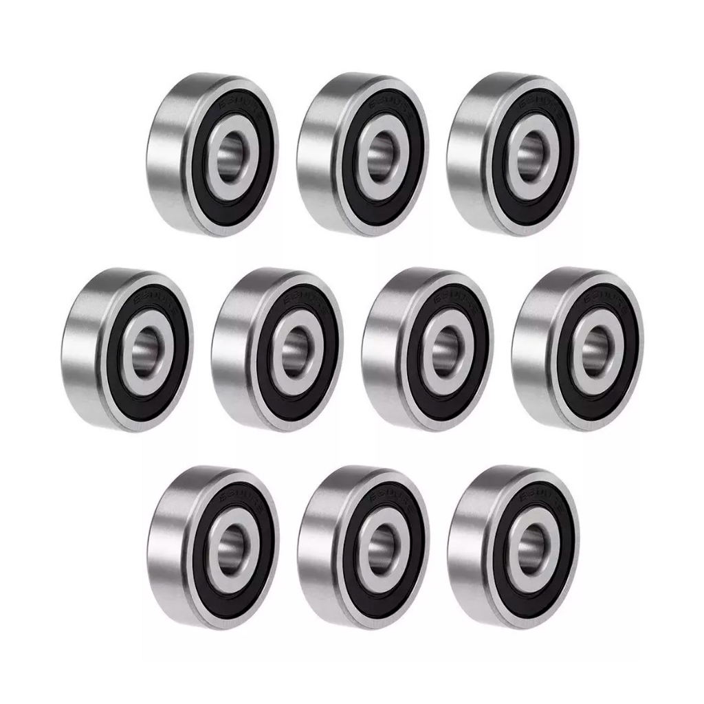 Kit Com 10 Peças de Rolamentos De Roda 6301 2rs Biz 100/125 Dianteiro e Traseiro - CG 125 Dianteiro.