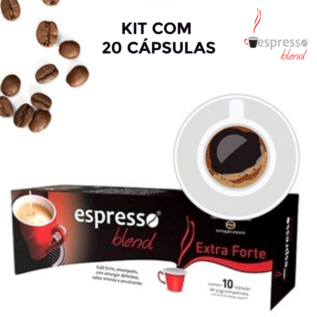 20 Capsulas de Café MAQUINA NESPRESSO Aroma Extra forte Espresso Blend