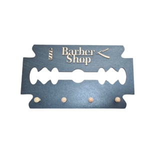 Cabideiro Porta Capas Forma de Lamina em MDF Preto Barbearia Profissional Pronta Entrega Envio Imediato em Oferta na Shopee