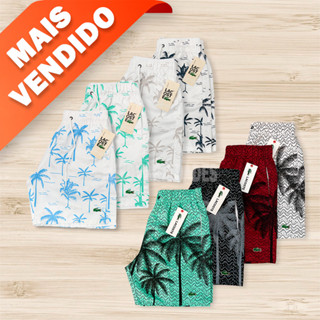 Bermuda Mauricinho Short Praia Em Tactel Masculino Adulto Piscina Secagem Rápida Academia Fitness