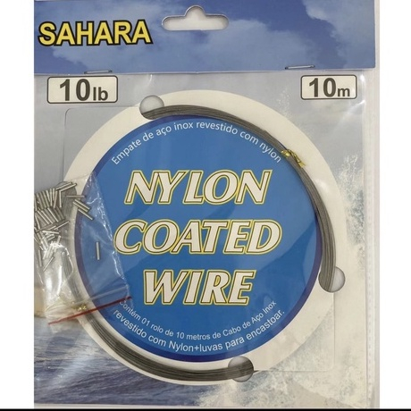 pacote com 6un Empate Aço Inox Revestido com Nylon em 10m