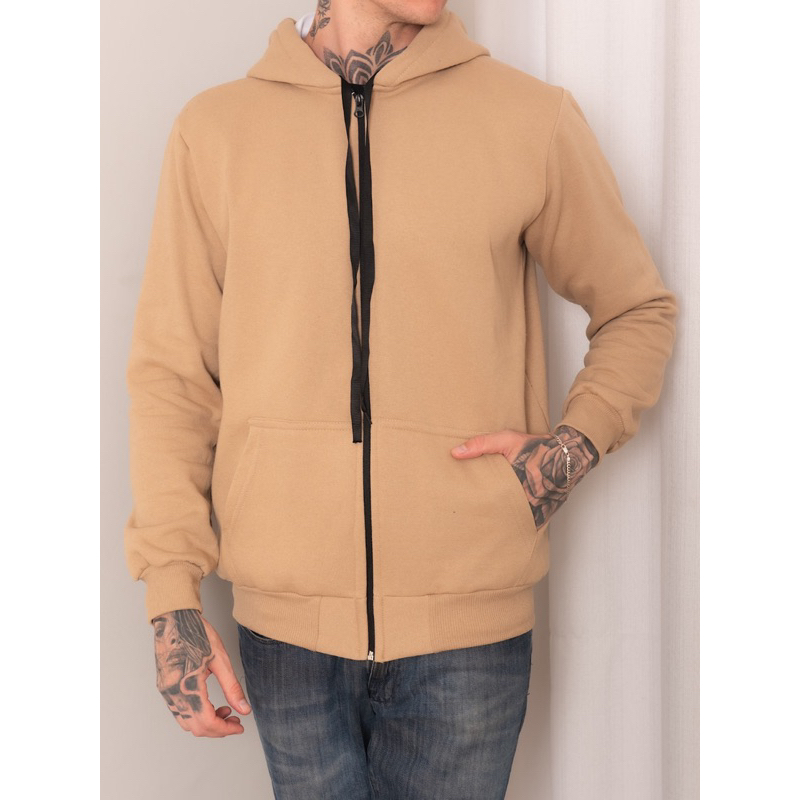 Blusa De Frio Casaco Moletom Com Ziper — imagem 2 de 2