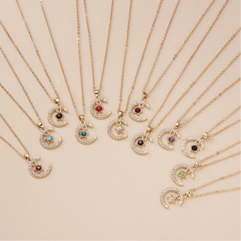 Moda Colar Estrela da Lua de Nascimento Colar de Moda Casal Namorada Melhor Joias Femininas — R$ 19,00 em Shopee