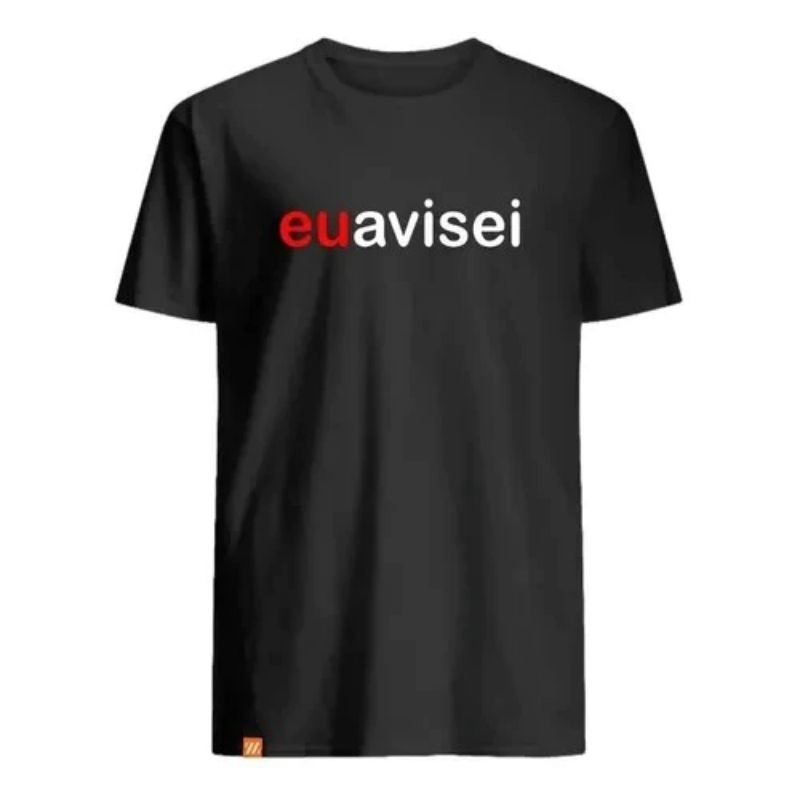 Camiseta Eu Avisei Camisa Algodão Unissex Frases Engraçadas Meme Humor Blusa Casual Estampada Básica Tumblr Promoção Feminina Masculina