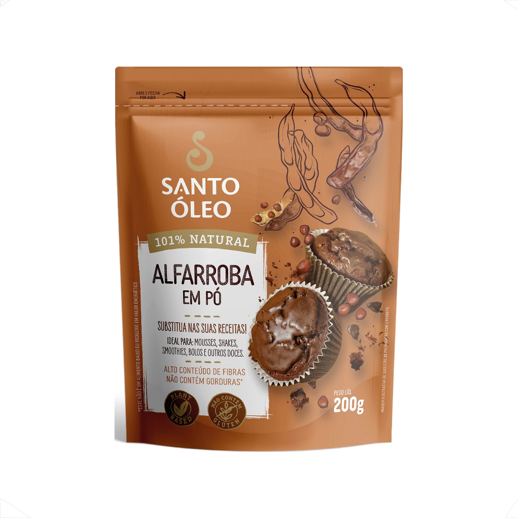 Alfarroba Em Pó Premium 200g em Oferta na Shopee