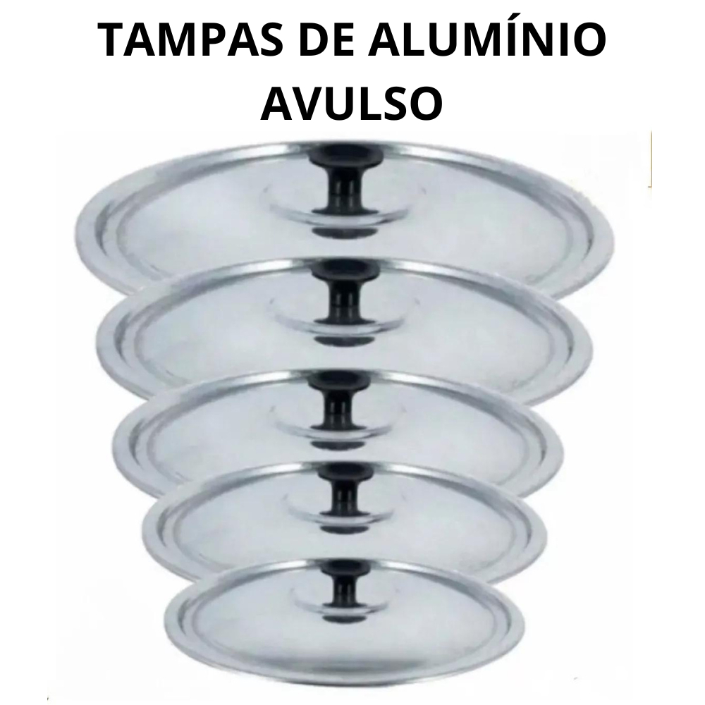 Tampas de Alumínio Avulso para Panelas Caçarolas Polida em Oferta na Shopee