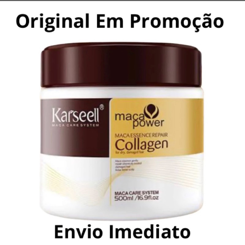 Tratamento capilar Karseell Collagen  16,9 Oz 500ml Reparos Profundos em Oferta na Shopee