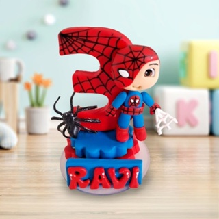 Vela homem aranha biscuit em Oferta na Shopee