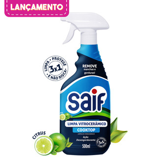 Limpa Vitrocerâmico Cooktop Fogão de Indução 500ml Ação Desengordurante