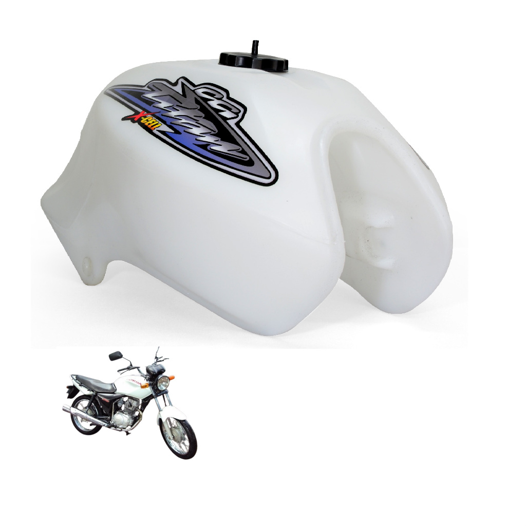 Tanque de Combustível Plástico 11 Litros Cg 125 Cargo Fan Titan 2000/08 Azul Branco Preto Verde Vermelho