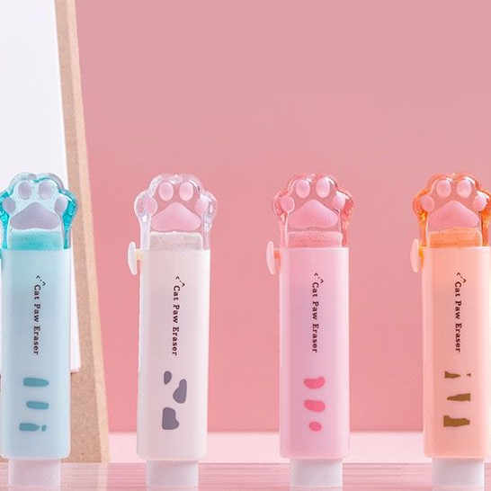 Borracha de pata de gato: a borracha de caneta não deixa marcas Borracha pata gato patinha borracha escolar