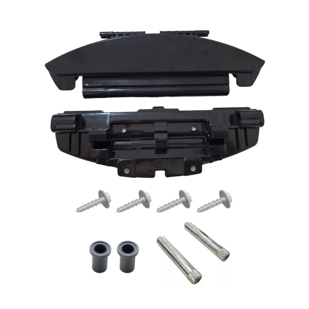 Kit Completo Dobradiça Da Tampa Para Brastemp Bwg11 Bwg12 Preta