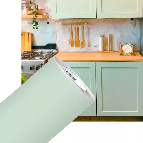 Vinil Adesivo Envelopamento Verde Menta Fosco Imprimax - Largura de 60cm em Oferta na Shopee