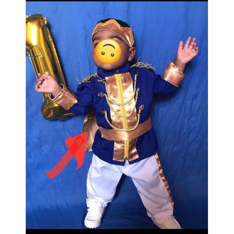 Fantasia Príncipe Realeza Mickey Rei Arthur Artur Bebê Menino