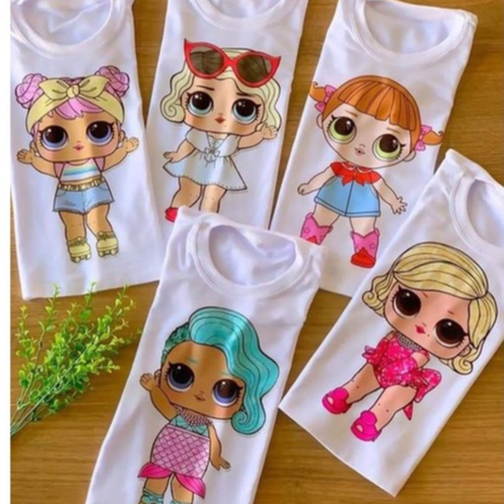 blusa infantil boneca lol menina, camiseta escola básica, bloguerinha fofa infantil