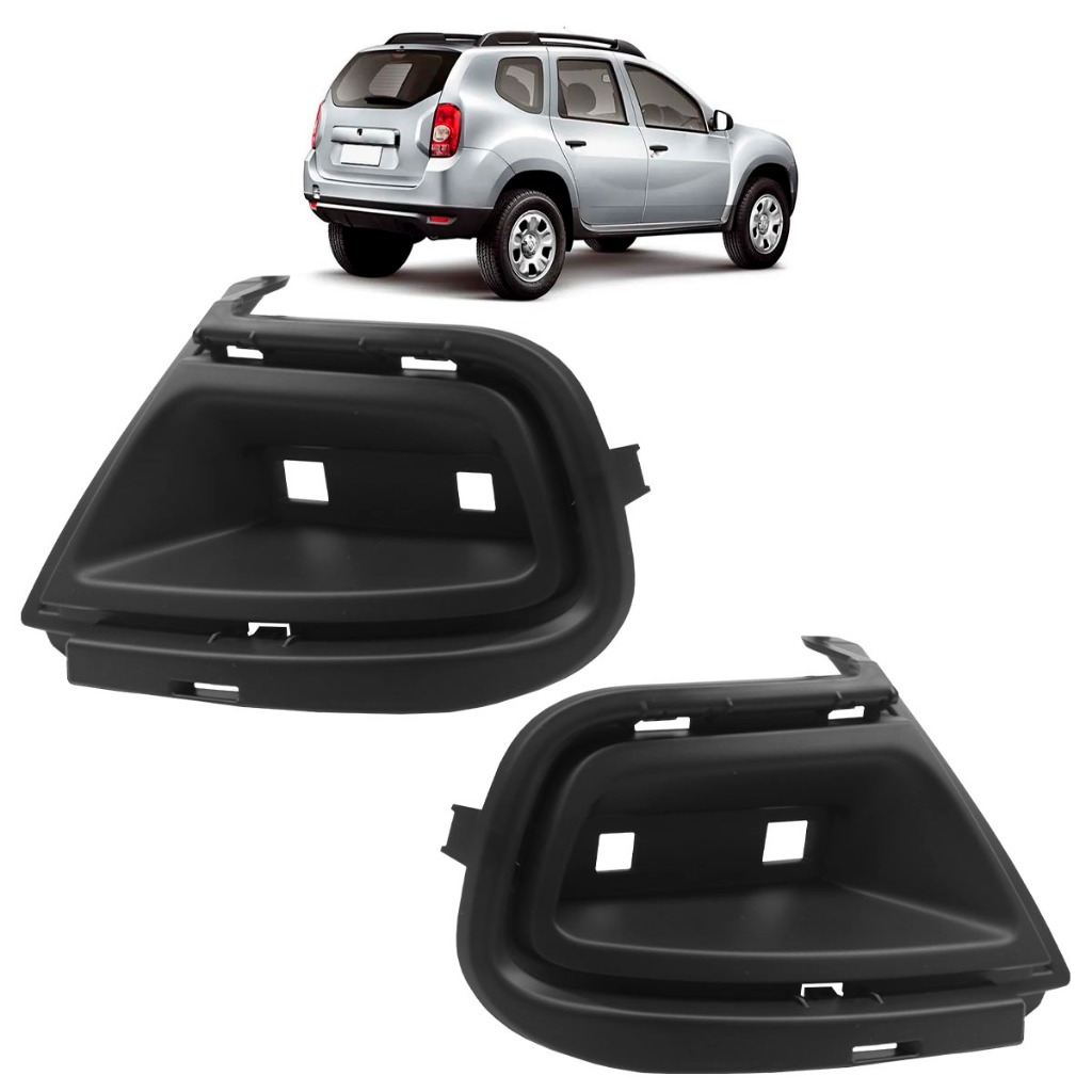 Moldura Defletor Parachoque Traseiro Duster 2015 2016 2017 2018 2019 2020 Com Furo Preto Texturizado - Spare Parts and Accessories for Vehicles