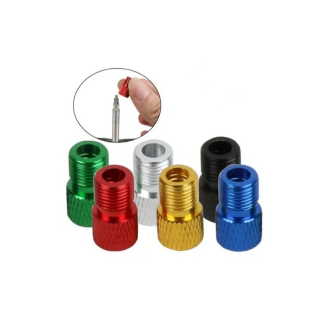 Par Bico Adaptador Válvula Presta Câmara De Ar Fino P/ Grosso em Oferta na Shopee