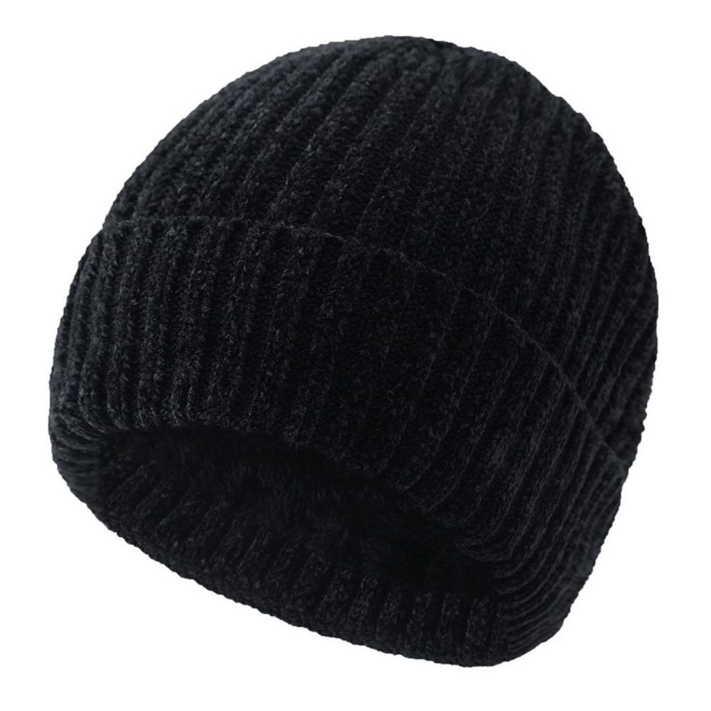 Gorro De Inverno unissex Grosso  De Lã Grossa Forro  Forrado Base De Veludo Sem Pompom em Oferta na Shopee