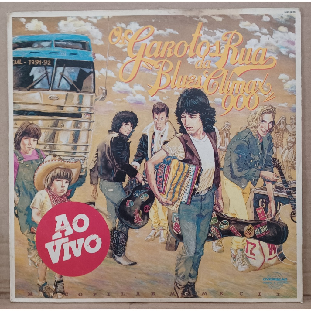 LP Disco De Vinil Os Garotos Da Rua - Blues Climax 900 Ao Vivo - Raro LP Ótimo Capa Com Peq. Dano Ver Fotos Ler Descrição