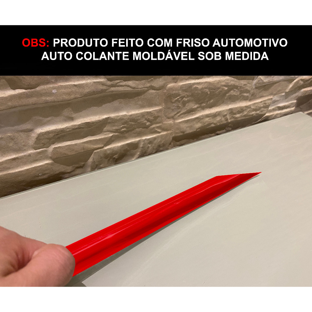 Aplique Friso Superior Grade Vermelho Strada 2020+