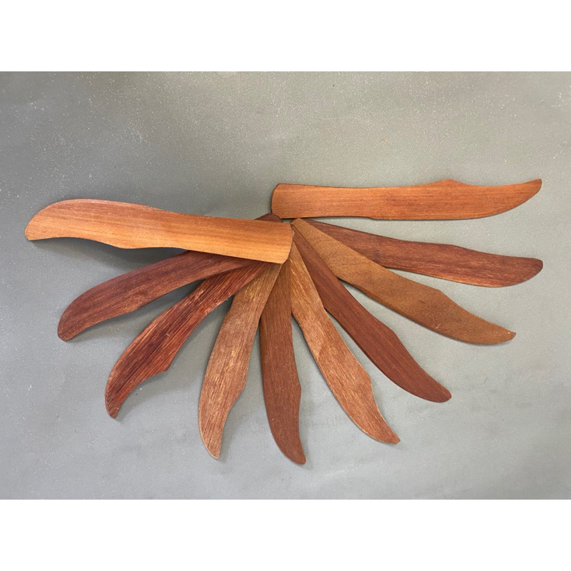 Kit Faca de Madeira Maciça 17cm faca panela colherzinha cozinha faca artesanal faquinha